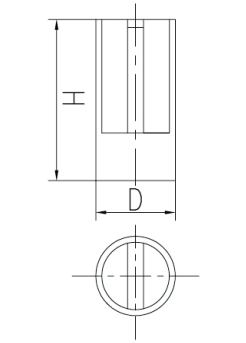 Deep Pot Magnets SWN0 Line Drawing