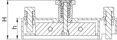 Precast Concrete Shuttering Magnet SM1 Line Drawing Precast Concrete Shuttering Magnet SM1 Line Drawing